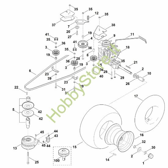 Picture of J - Cambio, ruota posteriore, frizione lama MT 6112.0 ZL