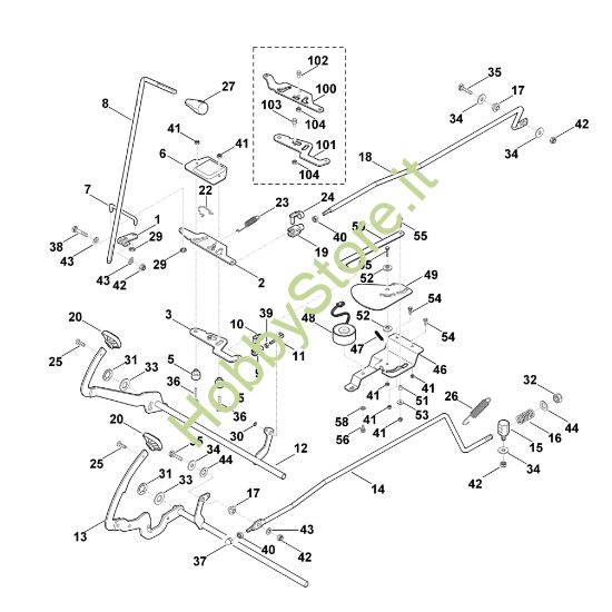 Picture of K - Freno, leva azionamento, Tempomat MT 6112.0 ZL