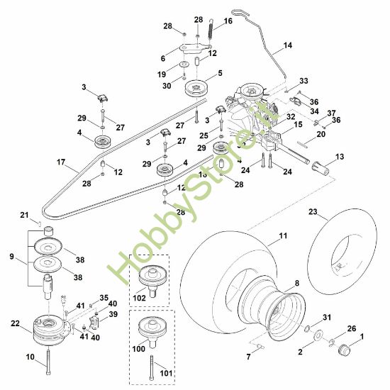 Picture of I - Cambio, ruota posteriore, frizione lama MT 6112.1 C