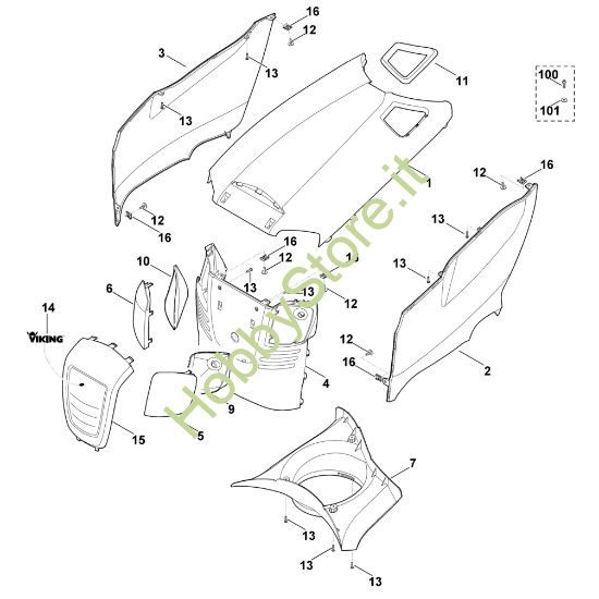 Picture of E - Cofano motore MT 6127.0 KL