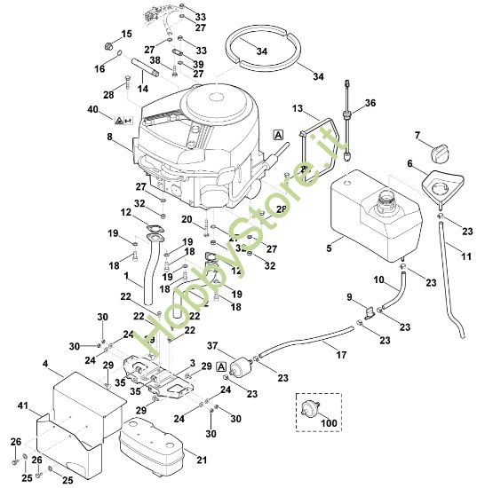 Picture of I - Motore, serbatoio MT 6127.0 ZL