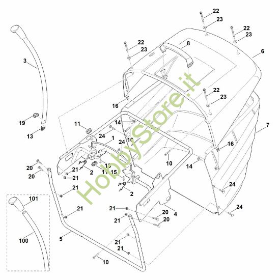 Picture of O - Cesto raccolta erba MT 6127.1 ZL