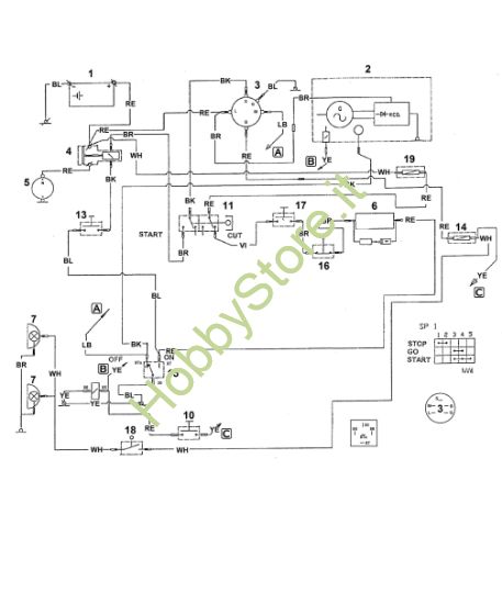 Picture of R1 - Schema elettrico MT 640 (1997)