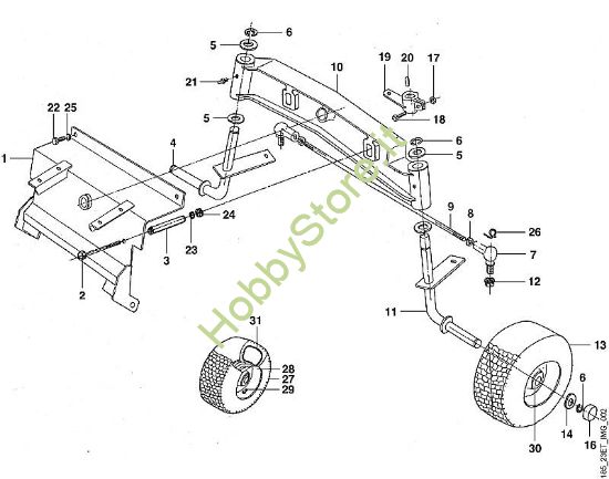 B - Asse anteriore MT MT 680 della marca Viking