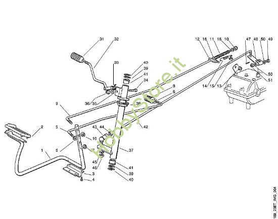 D - Freno e leva selettrice MT MT 740 (1999, 2000) della marca Viking