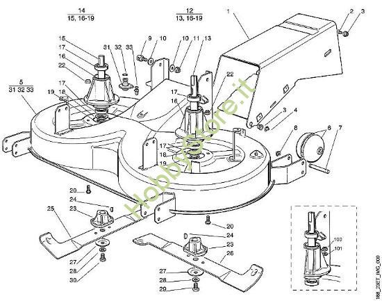 I - Apparato di taglio -2 MT MT 740 (1999, 2000) della marca Viking
