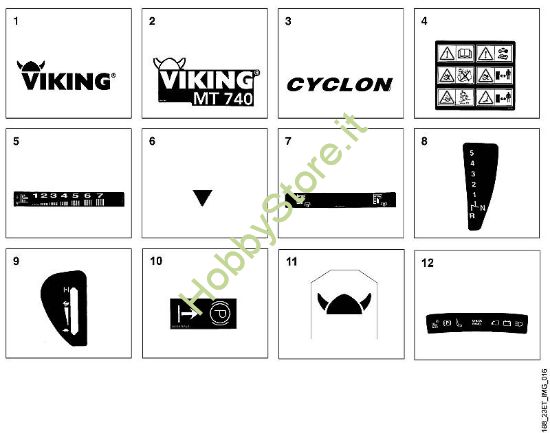 O - Etichetta adesiva MT MT 740 (1999, 2000) della marca Viking