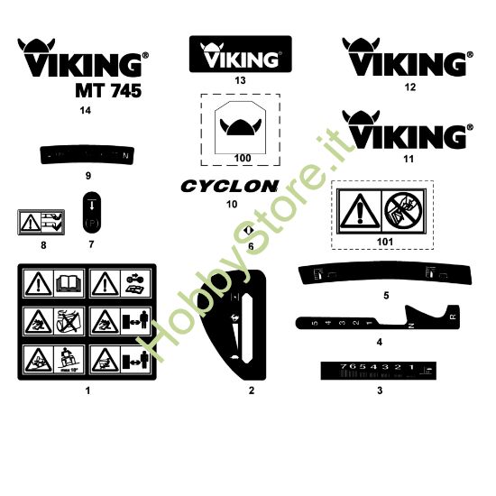 Picture of M - Etichetta adesiva MT 745