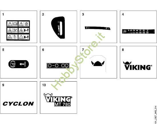 N - Etichetta adesiva MT MT 780 della marca Viking