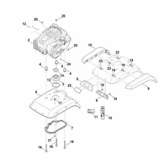 Picture of C - Copertura, motore HB 445.2 R