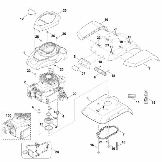 Picture of C - Copertura, motore HB 585.1