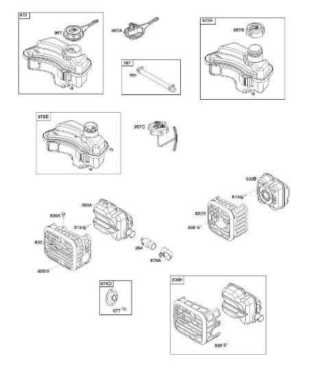 F - Sistema di scarico, alimentazione carburante B&S - 09 €¦ 09P602-0012-H1 brand Stihl