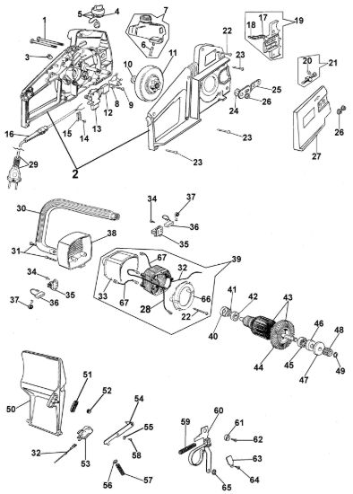 Picture of Esploso completo E 140 F Elettrosega