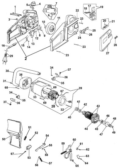 Picture of Esploso completo E 160 F Elettrosega