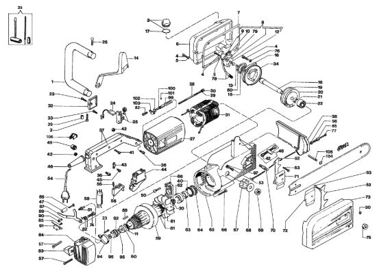Picture of Esploso completo E 300 F Elettrosega