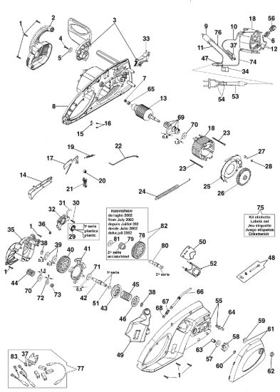 Picture of Esploso completo E 1700 Elettrosega