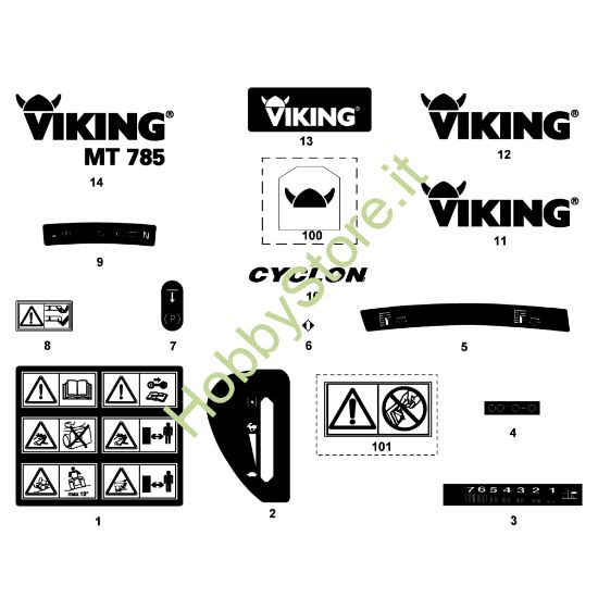 Picture of N - Etichetta adesiva MT 785 MT 785