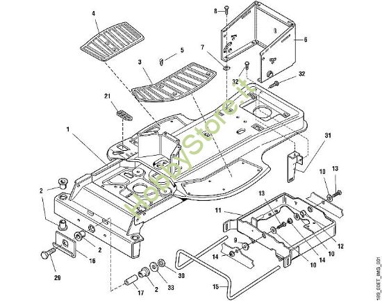 A - Telaio, asse anteriore MT MT 820 della marca Viking