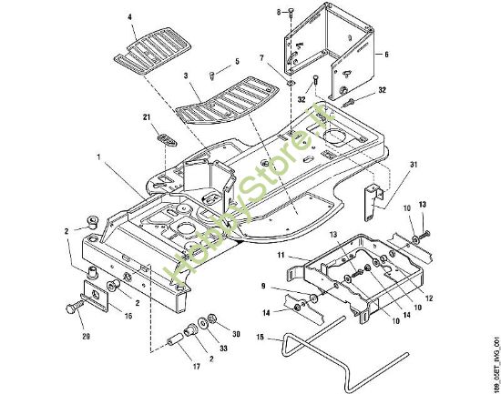 A - Telaio, asse anteriore MT MT 830 della marca Viking