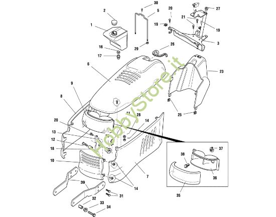 Picture of F - Cofano motore MT 830