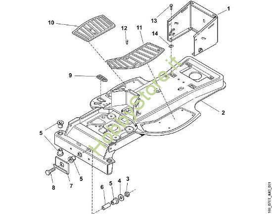 A - Telaio, asse anteriore MT MT 835 della marca Viking