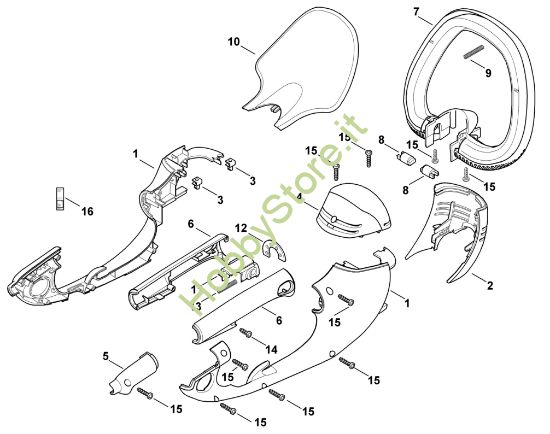 Picture of A - Scocca, elementi di comando HE 515