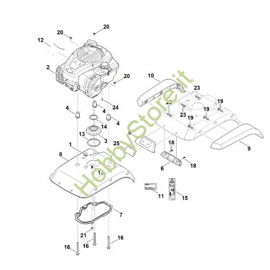 Picture of C - Copertura, motore HB 445.2