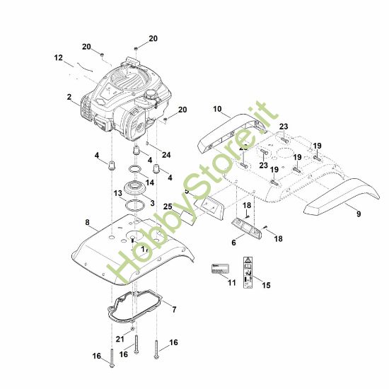 Picture of C - Copertura, motore HB 445.2 R