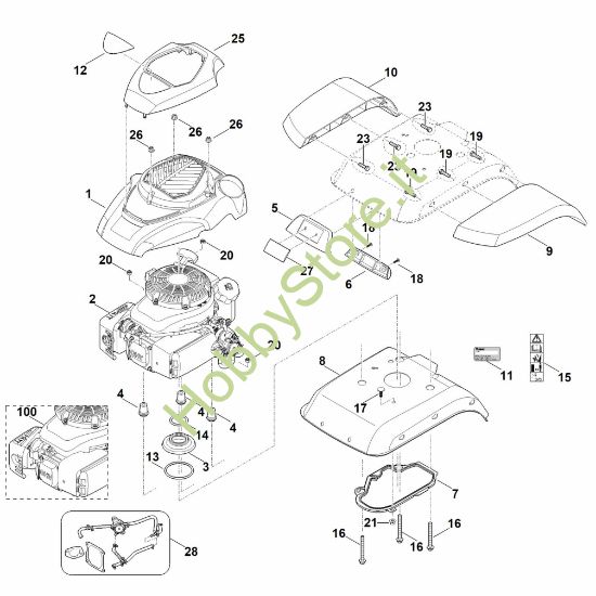 Picture of C - Copertura, motore HB 560.1