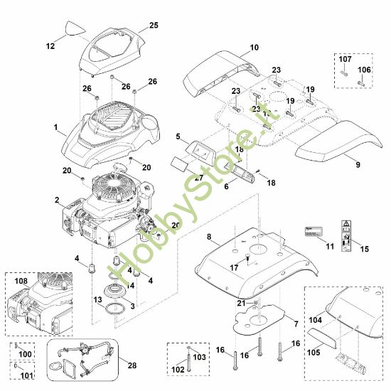 Picture of C - Copertura, motore HB 585.0