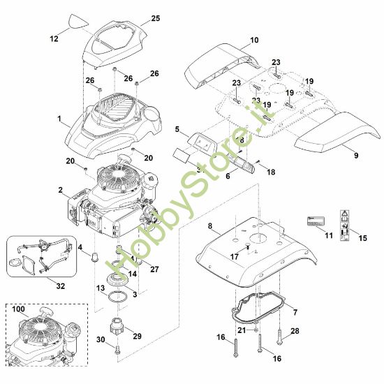 Picture of C - Copertura, motore HB 685.1