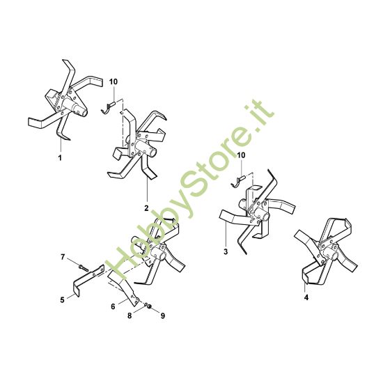 Picture of A - Set di zappatura speciale AEM 500