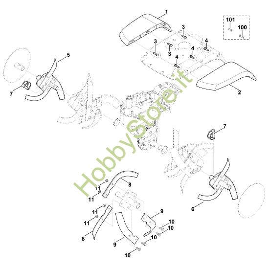 Picture of A - Espansione set di zappatura AHV 600