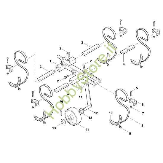 Picture of A - Coltivatore a denti flessibili AZK 600