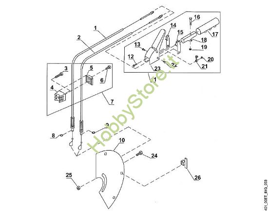 C - Impugnatura  frizione VH VH 550 della marca Viking