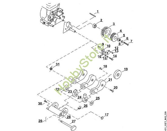 B - Rullo tendicinghia VH VH 650 della marca Viking
