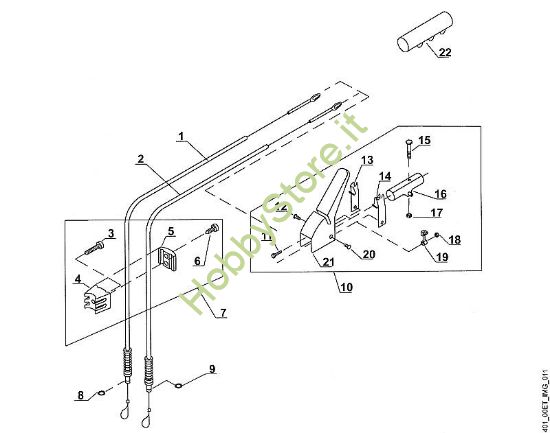 D - Impugnatura  frizione VH VH 650 della marca Viking