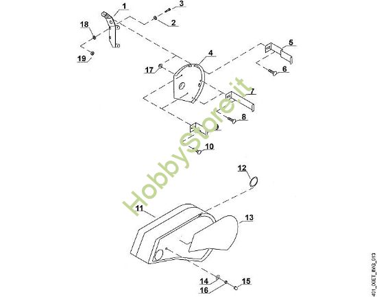F - Protezione cinghia trapezoidale, comando cinghia VH VH 650 della marca Viking
