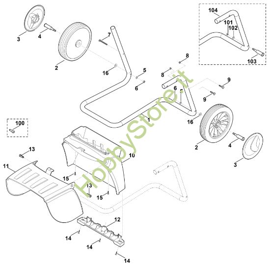Picture of D - Piede della ruota GB 370.2 S