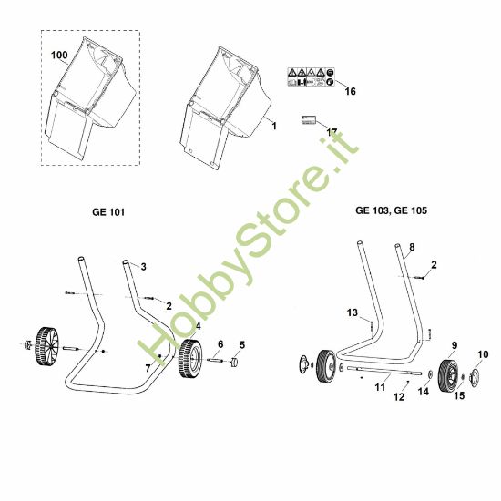 Picture of B - Piede della ruota GE 101