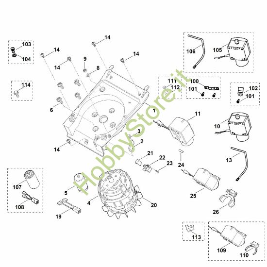 Picture of C - Motore, interruttore GE 101