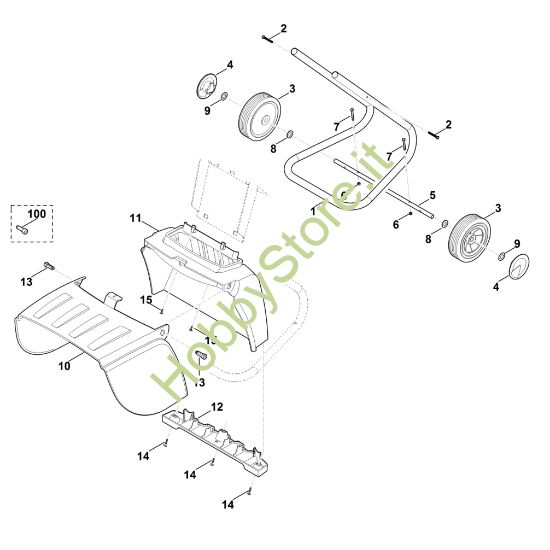 Picture of C - Piede della ruota GE 103.1