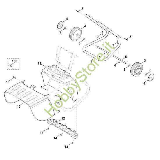 Picture of C - Piede della ruota GE 105.1