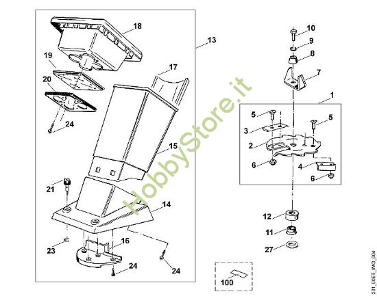 D - Imbuto, gruppo lame GE GE 120 della marca Viking