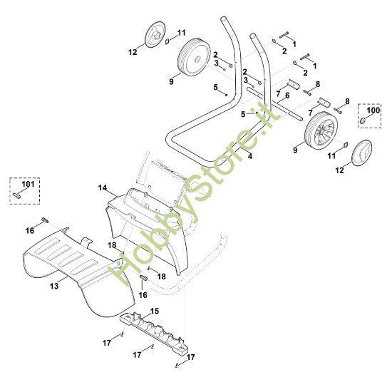 Picture of C - Piede della ruota GE 260.1