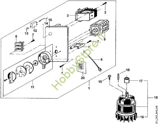 B - Motore, interruttore GE GE 320 della marca Viking