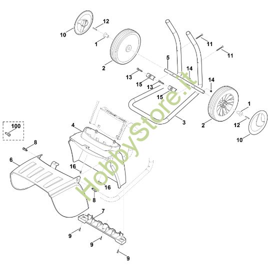 Picture of D - Piede della ruota GE 375.1