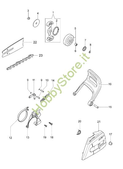 Picture of Copricatena e frizione GS 350 (Euro 2) Motosega
