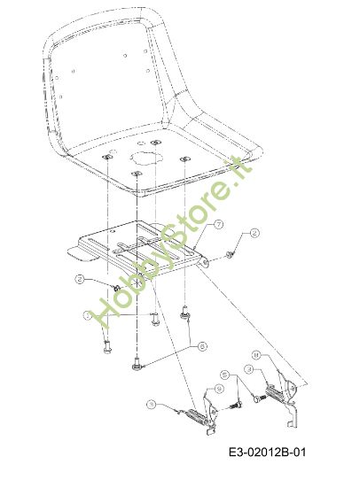 Picture of Supporto sedile KROSSER 92/16 H Cat. 2010 Trattorino