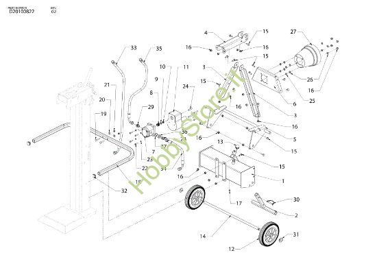Picture of Kit GC/PTO SPL 910 PTO Spaccalegna